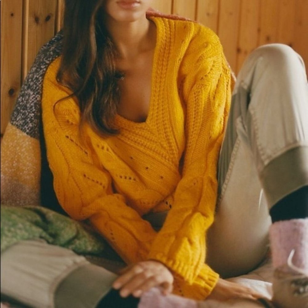 Anthropologie Ramona Cable Knit Sweater